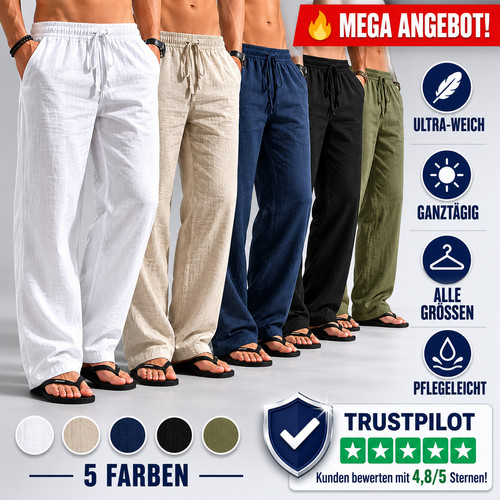 Herren leinenhose stoffhose - leinenhose,