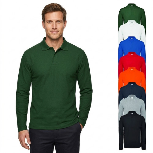 Long sleeve polo 001 - b&c,