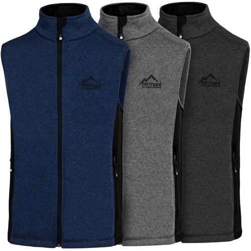 Herren strick fleeceweste mit - strick,