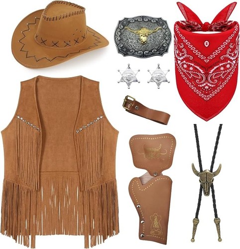 Cowboy kostüm zubehör - zubehör, set