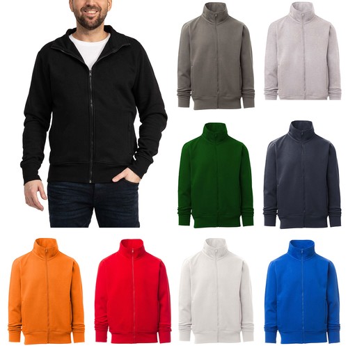 Herren sweatjacke mit - sweatjacke, feinripp